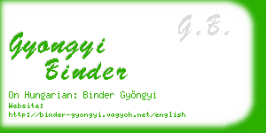 gyongyi binder business card