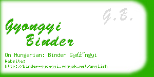 gyongyi binder business card